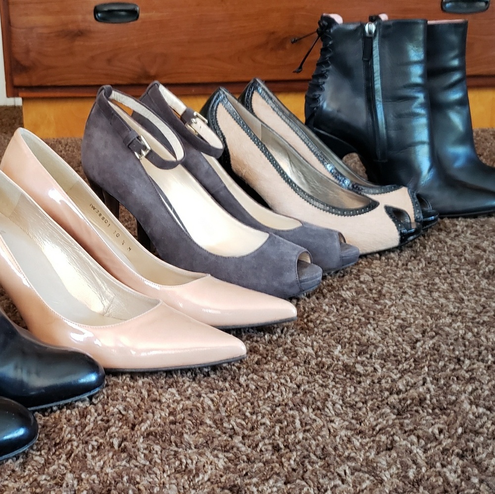 Lot of 5 Designer Heels & Booties (sz 9.5 - 10)
